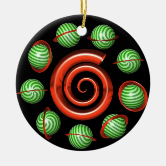 kerstboomversiering keramisch ornament (Voorkant)