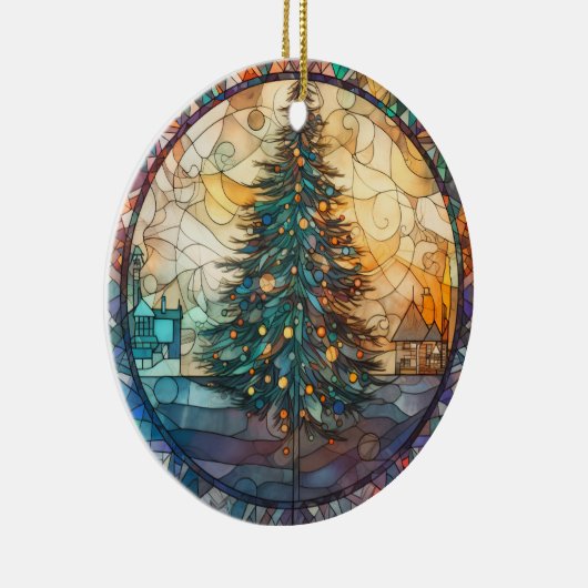 kerstboomversiering keramisch ornament (Rechts)