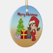 kerstboomversiering keramisch ornament (Rechts)