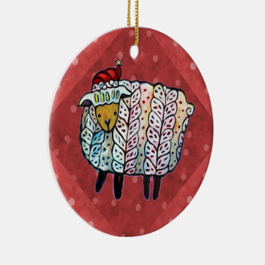 kerstboomversiering keramisch ornament (Rechts)