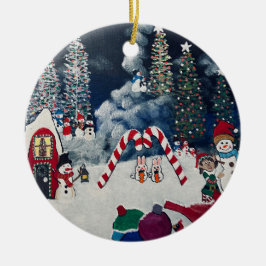 kerstboomversiering keramisch ornament