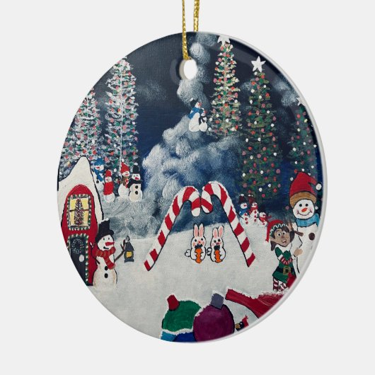 kerstboomversiering keramisch ornament (Links)