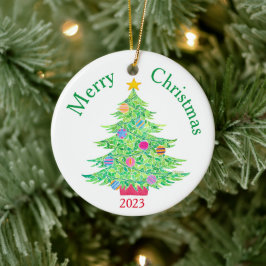 kerstboomversiering keramisch ornament