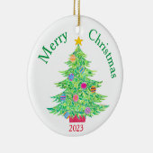 kerstboomversiering keramisch ornament (Rechts)