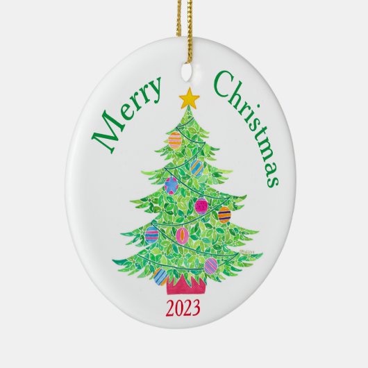 kerstboomversiering keramisch ornament (Rechts)