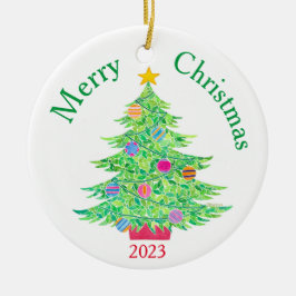 kerstboomversiering keramisch ornament