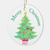 kerstboomversiering keramisch ornament (Links)