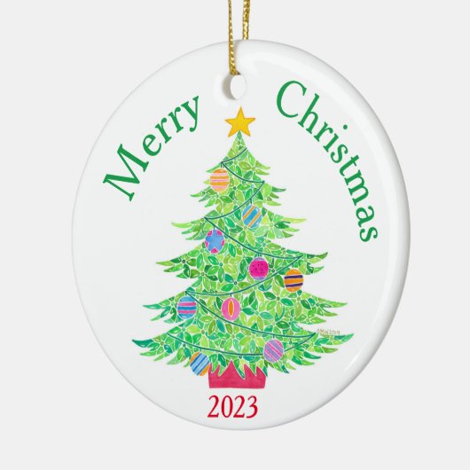 kerstboomversiering keramisch ornament (Links)