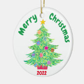 kerstboomversiering keramisch ornament (Links)