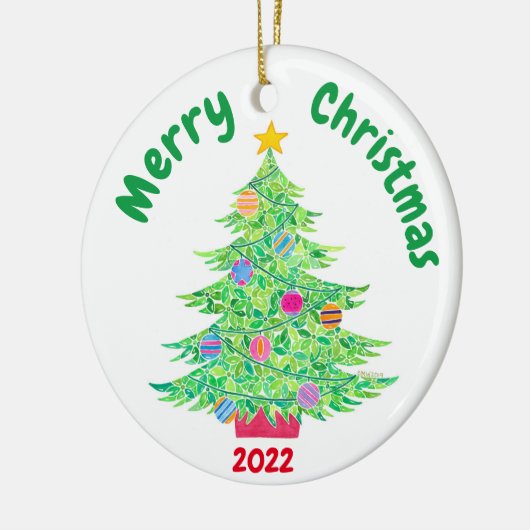 kerstboomversiering keramisch ornament (Links)