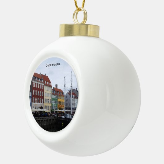 kerstboomversiering Kopenhagen Keramische Bal Ornament (Rechts)