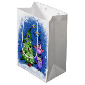 kerstboomversiering medium cadeauzakje (Voorkant Gekanteld)