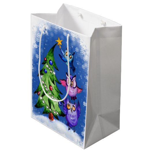 kerstboomversiering medium cadeauzakje (Achterkant Gekanteld)