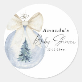 Kerstboomversiering met Baby shower van de boog Ronde Sticker