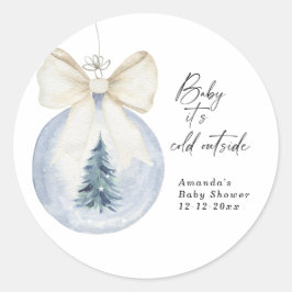 Kerstboomversiering met Baby shower van de boog Ronde Sticker