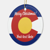 kerstboomversiering met Colorado-vlag Keramisch Ornament (Links)