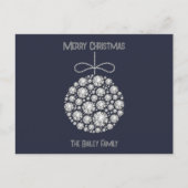 Kerstboomversiering met diamant kerstkaart feestdagenkaart (Voorkant)
