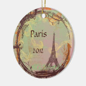 kerstboomversiering met Eiffeltoren Keramisch Ornament (Links)