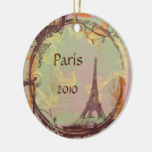 kerstboomversiering met Eiffeltoren Keramisch Ornament (Links)