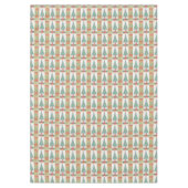 kerstboomversiering met goudbellen voor rode bogen tafelkleed (Voorkant)