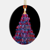 kerstboomversiering met lasterval keramisch ornament (Rechts)