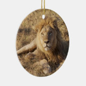 Kerstboomversiering met lion keramisch ornament (Rechts)