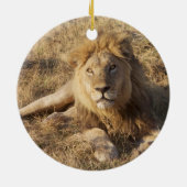 Kerstboomversiering met lion keramisch ornament (Achterkant)