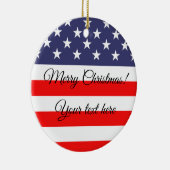 Kerstboomversiering met Patriottische Amerikaanse  Keramisch Ornament (Rechts)