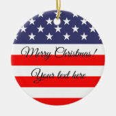 Kerstboomversiering met Patriottische Amerikaanse  Keramisch Ornament (Voorkant)