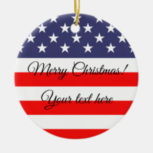 Kerstboomversiering met Patriottische Amerikaanse  Keramisch Ornament