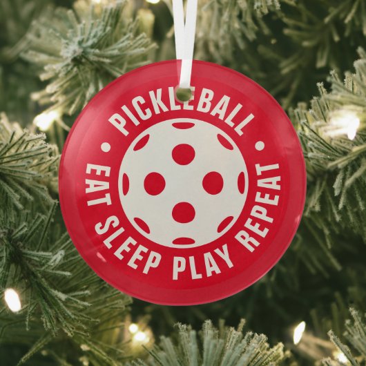 kerstboomversiering met Pickleball-fan glas Ornament (Insitu)