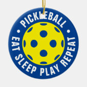 kerstboomversiering met Pickleball-fan Keramisch Ornament (Voorkant)