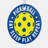 kerstboomversiering met Pickleball-fan Keramisch Ornament (Links)