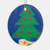 kerstboomversiering met tennis keramisch ornament (Links)
