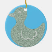Kerstboomversiering met zoete Duck Keramisch Ornament (Voorkant)