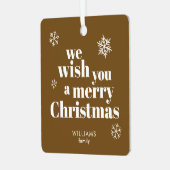 Kerstboomversiering Metalen Ornament (Voorkant links)