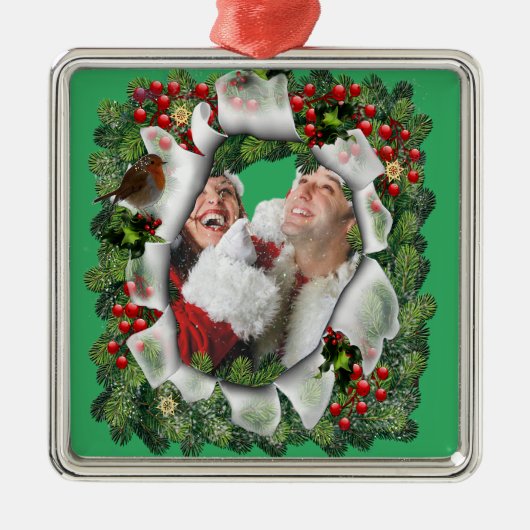 kerstboomversiering metalen ornament (Voorkant)