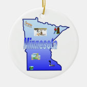kerstboomversiering Minnesota Keramisch Ornament (Voorkant)