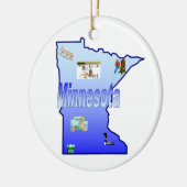 kerstboomversiering Minnesota Keramisch Ornament (Links)