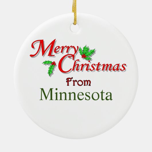 kerstboomversiering Minnesota Keramisch Ornament (Achterkant)