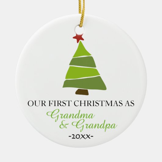 Kerstboomversiering Oma en Oma Keramisch Ornament (Voorkant)