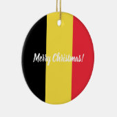 kerstboomversiering onder Belgische vlag Keramisch Ornament (Rechts)