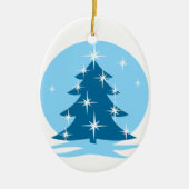 kerstboomversiering op maat keramisch ornament (Voorkant)