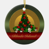 kerstboomversiering Rhode Island Keramisch Ornament (Voorkant)