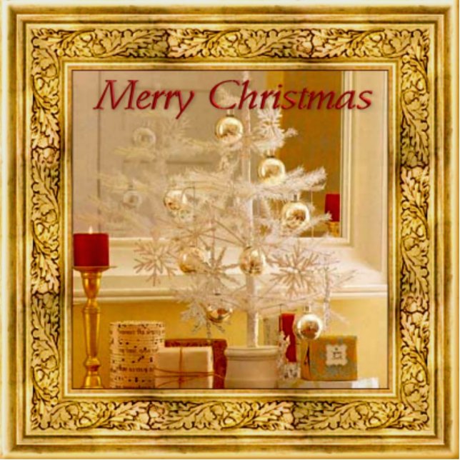 kerstboomversiering staand fotobeeldje  (Voorkant)