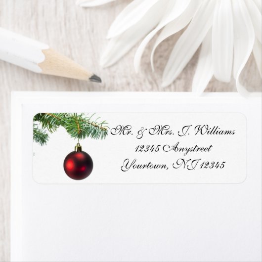 kerstboomversiering Terugkeeradreslabel Etiket (Insitu)