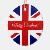 Kerstboomversiering van de Britse vlag Jack Keramisch Ornament (Links)