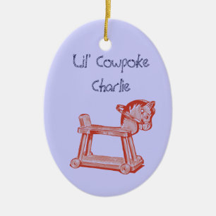 kerstboomversiering voor de Rocking Horse Keramisch Ornament