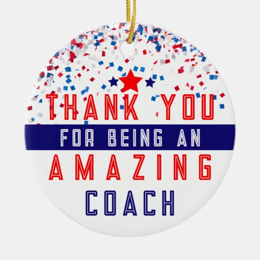 kerstboomversiering voor honkbaltrainers keramisch ornament (Voorkant)