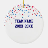 kerstboomversiering voor honkbaltrainers keramisch ornament (Achterkant)